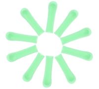 10 Pièces Embout en Silicone Vert pour Cuillère Auriculaire | Pièce Portable pour Accessoire Visuel, Hygiène du Conduit Auditif, Trousse de Voyage ou Toilette Quotidienne