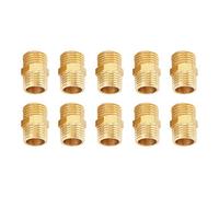 10 Pièces Embout Hexagonal en Laiton 1/4 BSP à 1/4 BSP Filetage Extérieur en Laiton Tuyau Hexagone Raccord Rapide Adaptateur Rapide