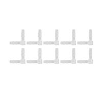 10 Pièces en Plastique Coude Tuyau Barbe 90 Degrés Coude Tuyau Barbe Raccord en Plastique en Plastique égal barbelé Joint Adaptateur (8mm)