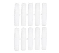 10 Pièces en Plastique Tuyau Raccord Barbelé Droit égal Barbelé épisseuse Raccord Tuyau Tuyau Joint Union Adaptateur pour Air Eau Carburant Blanc(9-9mm through)