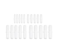 10 Pièces en Plastique Tuyau Raccord Barbelé Droit égal Barbelé épisseuse Raccord Tuyau Tuyau Joint Union Adaptateur pour Air Eau Carburant Blanc(6-6mm straight through)