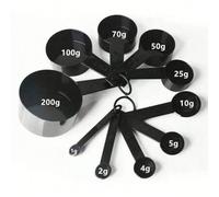 10 pièces Ensemble de tasses et cuillères à mesurer empilables, outils de cuisine et de pâtisserie, convient pour Halloween, Noël, Thanksgiving, cuisine, salle à manger, extérieur, pâtisserie, tasses 