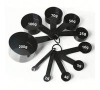 10 pièces Ensemble de tasses et de cuillères à mesurer empilables, outils de cuisine et de cuisson, convient pour Halloween, Noël, Thanksgiving, cuisine, salle à manger, extérieur, cuisson, tasses à m