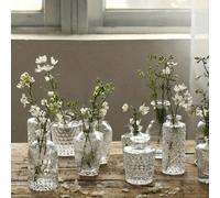 10 pièces Ensemble de vases en verre , Mini vases de mariage rustiques, décoration de maison et de table à manger, bouteilles décoratives de Noël, petits vases à fleurs en verre vintage, vases à fleur