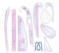 10 Pièces/Ensemble Français Courbe Métrique Règle Ensemble Yardstick Manchon Couture Tailleur Couture Dessin Règle Pour Vêtements Outils De Mesure