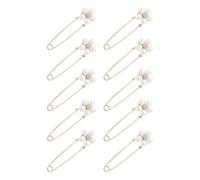 10 pièces épingle de sûreté en forme de fleur jeans tendeurs de taille cardigan collier clip broche décorative épingle de pull pour vêtements épingles de sûreté