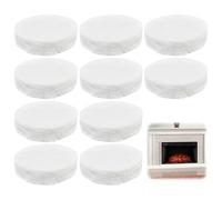 10 Pièces Éponge en Céramique pour Cheminée au Bioéthanol 8.6x8.6x2.5 cm | Laine Céramique pour Bioéthanol, Laine pour Brûleur Bio Éthanol pour Cheminée de Table, Cheminée à Gel, Chambre de Combustion