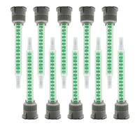 10 Pièces Époxy Tubes Mélangeur Statique,Buses De Mélange Statiques,Buse De Mélange De Colle En Résine Époxy Buse De Mélange Statique 1:1,Pour Colle Bi Composant (Vert)