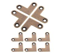 10 Pièces Équerre D’angle en Cuivre Épais 90 Degrés | L en Métal 1x1 Pouce, Installation Discrète, Stabilité Renforcée, Usage la Cuisine et Salle de Bain