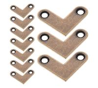 10 Pièces Équerre D’angle en Cuivre Épais pour Meubles, 1 Pouce | Forme en L Décorative, Stabilité Renforcée et Installation Discrète, pour Armoires et Commodes