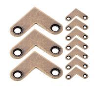 10 Pièces Équerre D’angle en Cuivre L, 90 Degrés | Stabilité Renforcée, Fixation Décorative, Résistance à Corrosion, Usage Polyvalent pour Salles de Bains et Accrochage