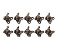10 Pièces Équerre D'angle en Alliage de Zinc Renforcée | Réparation et Assemblage, Finition Bronze, Anti Rouille, pour Coin de Meuble et Fixation Discrète