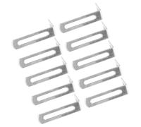 10 Pièces Équerre D'angle en L, Support de Fixation Réglable | Positionnement Ajustable par Fentes, Bords Arrondis et Surface Lisse, pour Étagères en Bois et Panneaux
