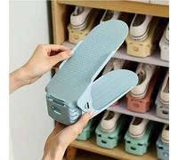 10 pièces Étagères de rangement pour chaussures réglables noires/blanches/bleues, étagères à chaussures en plastique gain de place pour différents types de chaussures. Solutions de rangement pour la m