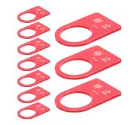 10 Pièces Étiquette D’arrêt D’urgence Rouge en Acrylique 22 MM | Marquage Annulaire Mat Résistant à L’huile, Contraste Élevé, Ateliers, Unités de Distribution Électrique et Arrêts