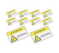 10 Pièces Étiquettes D’avertissement Adhésives en PVC | Résistantes à L’eau Produits Chimiques, Motifs Clairs, Pose Rapide sur Panneaux de Commande ou Surfaces Vitrées