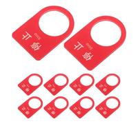 10 Pièces Étiquettes Rouges D’arrêt D’urgence en Acrylique 22mm pour | Centre Découpé, Fixation Affleurante, Visibilité en Faible Luminosité, Surface Mate, Adaptées aux Équipements Métalliques