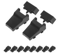 10 pièces Fermoir de Poubelle en Plastique Noir pour Couvercles et bacs | PP Robuste, Ouverture Rapide et Simple, Réduit Odeurs et Débordements, Usage Maison, Voiture, Rue