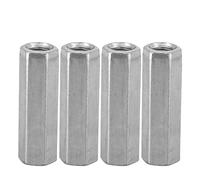 10 pièces hexagonal Long écrou d'accouplement à longue tige en acier au carbone zingué écrou de joint de capuchon de connexion (M8 * 40)