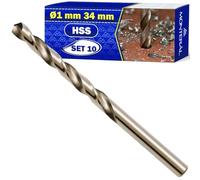10 Pièces HSS Foret Metal Ø1mm 34mm en Acier Trempé M35 5% Cobalt | Meche Metal Utilisé pour Fer l’Acier Métaux Non Ferreux - MONTERAL