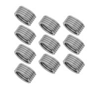 10 Pièces Insert Fileté en Acier Inoxydable M18 X 2,5 X 2d | Résistance à L’usure, Compatibilité Étendue, Usage Automobile et Domestique, Argenté, Format 2,10x2,10x1,40cm
