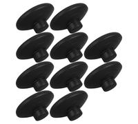 10 Pièces Interrupteur à Pied Rond en Ligne pour Lampadaire, Noir | Commande sans Mains, Profil Bas, Plastique, Usage Bureau et Zones à Fort Passage