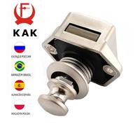 10 pièces KAK camping-car voiture bouton de verrouillage 20mm RV caravane bateau moteur maison armoire tiroir loquet bouton serrures pour quincaillerie de meubles Small pearl nikel