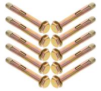 10 Pièces Kit D’ancrages Moletés M8x80 en Acier au Carbone | M8x80, Diamètre 10mm et Tige 8mm, Écrous et Rondelles Inclus, pour Portes et Fenêtres
