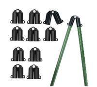 10 Pièces Kit de Connecteur de Piquet de Jardin 11mm 16mm Connecteur de Piquet de Plante de Treillis de Jardin B-Fourche Joint de Connexion PP Connecteur de Support de Plante pour Ferme(16 mm)