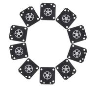 10 Pièces Kit de Joints de Réparation pour Carburateur de Tronçonneuse | Membranes en Caoutchouc et Fer Résistantes au Carburant, Prévention des Fuites D’air, Régime Stable