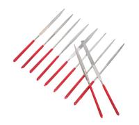 10 pièces Kit de Limes Métalliques Mini Poignée, Assortiment de profils | Caoutchouc, Acier et PVC, Prise Ergonomique, pour Pièces Dures, Modelage Précis, Ateliers Créatifs
