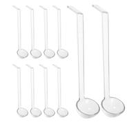 10 Pièces Louche Transparente en Plastique à Long Manche | Service Rapide Cuisine Professionnelle, Entretien Facile, Prise Hygiénique, pour Buffets, Restaurants, Traiteurs
