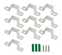 (10 pièces) M25x25mm Support de tube carré acier inoxydable 304 Support métallique en forme de U Collier de suspension pour tuyau Sangle de serrage pour tuyau