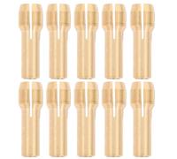 10 Pièces Mandrin de Serrage en Laiton Jaune à Quatre Mors | Kit D’accessoires pour Perçage de Précision, Compatibilité Étendue, Usage Bricolage et Loisirs Créatifs