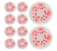 10 Pièces Marque-page Acrylique Tranche de Pastèque, Rouge | Motif Fruité Mignon, Bords Lisses sans Bavure, Marquage Antidérapant, pour Bibliothèque et Classe