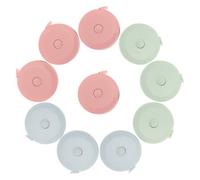 10 Pièces Mètre Ruban Rétractable ABS 1,5m, Double Graduation | Format Rond Portable, Bouton Poussoir, Mesure en Pouces et Centimètres, pour Tour de Corps et Projets Couleur Aléatoire