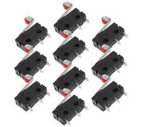 10 pièces Micro-interrupteur KW11 à Galet, 250 V 5 A, Spdt, 3 Broches | Boîtier Plastique et Métal, Commutation 1NO 1NC, Levier Articulé, pour Mécanismes, Machines Automatiques et Réparation