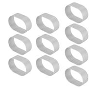 10 pièces Mini anneaux à gâteau pour la cuisson, anneaux de cuisson antiadhésifs en acier inoxydable, moule à gâteau au fromage, moule à gâteau au fromage pour mousse, placage (Ovale)