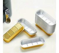 10 Pièces Moule À Pâtisserie Rectangulaire En Aluminium, Conteneurs Alimentaires Jetables En Feuille D'aluminium, Idéal Pour La Cuisine, Le Chauffage Et Le Stockage. Excellent Pour La Cuisson, La Prép