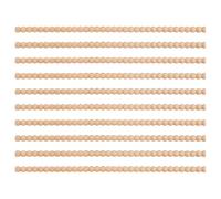 10 Pièces Moulures Décoratives En Bois Perlé, Inachevée 3D Bande De Garniture En Demi-perles De Bois, Pour Mur, Armoire, Fenêtre, Étagère, Meubles De Maison, Porte, Miroir, Décoration De Meubles, 40CM