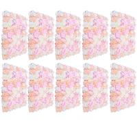 10 pièces mur de fleurs artificielles mur de roses bricolage fleur de soie mur panneau de mariage rue décoration jardin fête vacances célébration (60 x 40 cm)