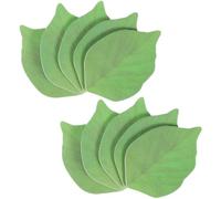 10 pièces Notes Adhésives de Feuille, Papier Vert, Style chic | Bureau et Bullet Journaling, Se Colle Plusieurs Surfaces, Repositionnable sans Résidu