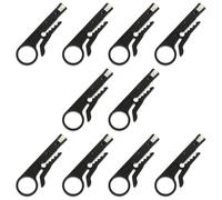 10 Pièces Outil de Dénudage de Câbles Mini pour Cat-6 | Boîtier Abs et Acier Noir, Coupe et Dénudage Efficaces, Format Boîte à Outils, Usage Réseau