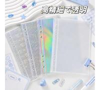 10 pièces Pages de rangement d'autocollants transparentes A5 à feuilles mobiles, Pages de recharge de classeur transparentes en PP, Convient pour les albums d'autocollants DIY, les planificateurs, les