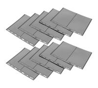 10 pièces Pages PVC Transparentes pour Album de Collection de Timbres | Format Double Face Fond Noir, Poches Protectrices, Rangement Léger pour Classeur, Cartes, Maxicartes et Petits Souvenirs