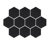 10 Pièces Panneau D'affichage Hexagonal en Feutre Noir | Support Photo, Fixation par Punaise, Usage Maison, Montre et Bijou, Style Moderne Artistique
