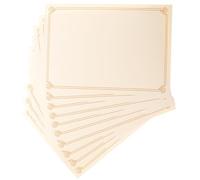 10 Pièces Papier de Certificat A4 Vierge, Imprimable et Écrivable | Format A4, Papier Beige à Coins Arrondis, Zone de Texte Personnalisable, pour Certificat Scolaire