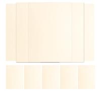 10 Pièces Papier Intérieur Vierge pour Diplôme A4 Beige | Feuille de Certificat à Coins Arrondis, Zone de Texte Personnalisable, Bords Lisses, Usage Bureau