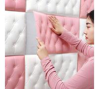10 pièces Papier peint 3D autoadhésif en mousse XPE, texture de faux imperméable et résistant à l'humidité, coussin de tête de lit, sticker mural réutilisable et ajustable, convient pour la décoration