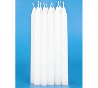 10 pièces/paquet, diamètre de 1,8 cm, longueur de 20 cm, 2 tailles disponibles, bougies blanches longue durée sans odeur, convient pour les prières de groupe, les baptêmes, les mariages, les festivals